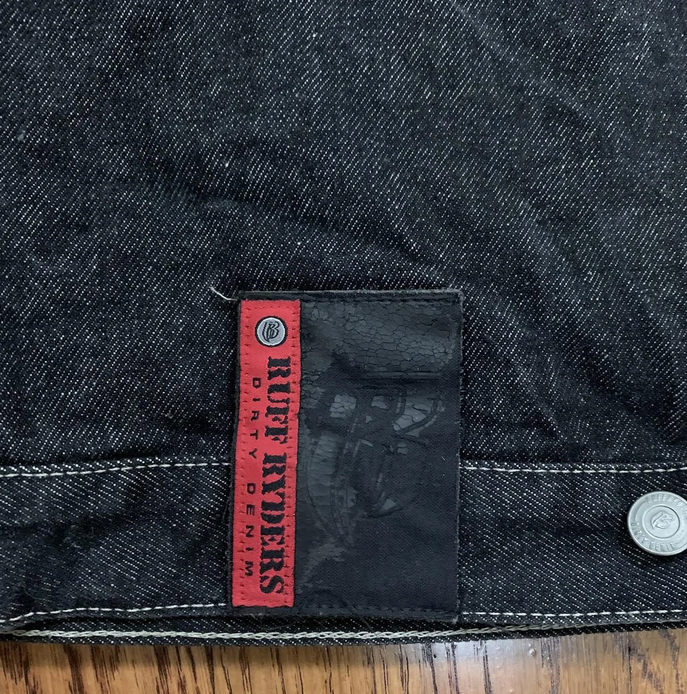 Vintage Ruff Ryders Black Denim Jacket (Size XL) — RootsBK